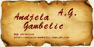 Anđela Gambelić vizit kartica